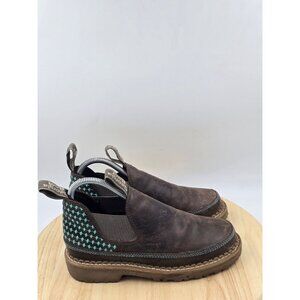 Georgia  Boots Womens Brown and Teal Slip On Georgia Giant Romeo GB00405 sz 6.5M